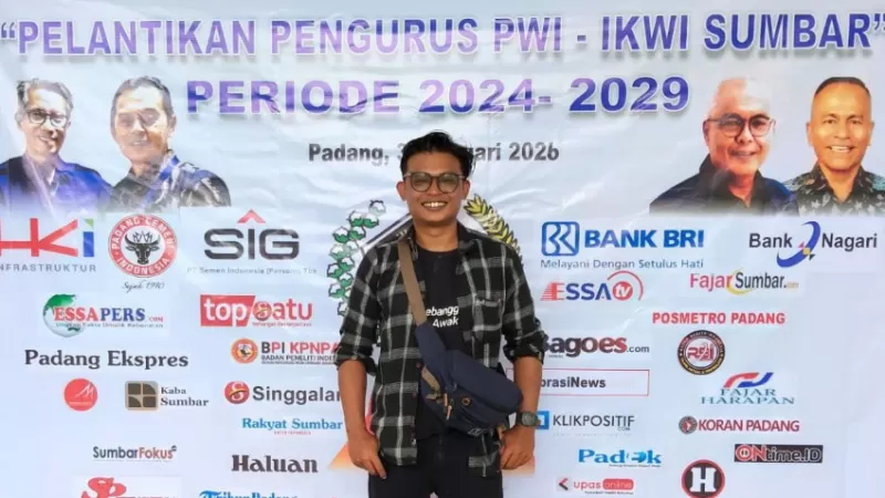 Jurnalis Haluan, Muhammad Fauzi yang kini terlibat dalam organisasi Masyarakat Energi Terbarukan Indonesia Sumatera Barat (METI Sumbar). Di organisasi tersebut, ia langsung diamanahkan menjabat sebagai Sekretaris Jenderal (Sekjen). (Dok. Pribadi)