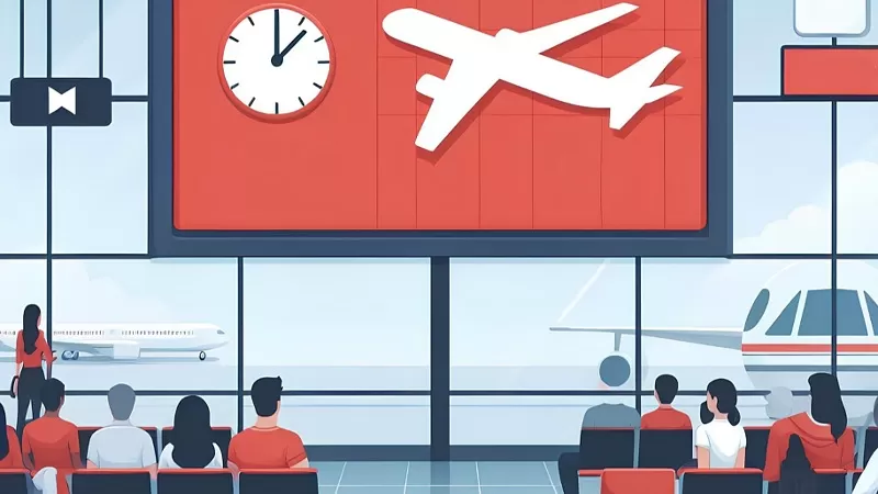 Ilustrasi pesawat delay. (Dok. Pixabay)