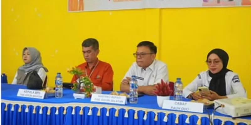 Kegiatan pencanangan dan sosialisasi Desa Cantik 2026 di Kantor Camat Pauh Duo, Rabu (22/4/2026). (Foto: Kominfo Solsel).
