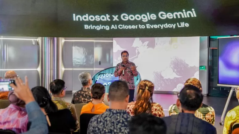 Kolaborasi IOH dan Google menghadirkan akses Google Gemini AI dalam paket data IM3 dan Tri untuk mendukung produktivitas digital masyarakat Indonesia. (Dok. IOH)