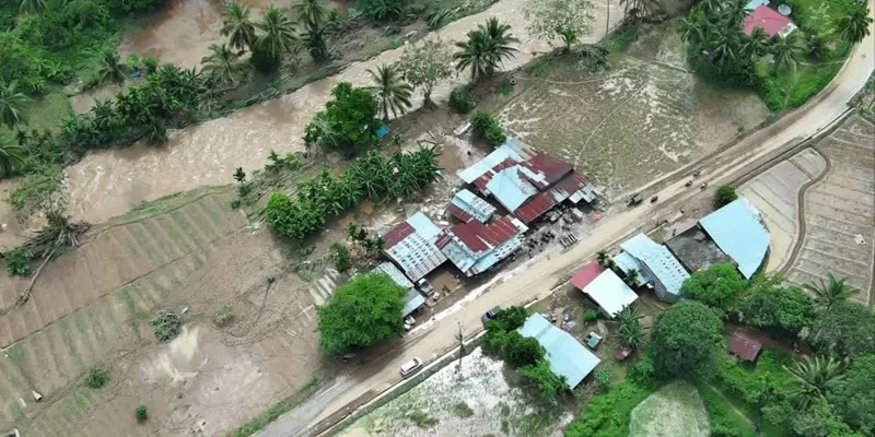 Banjir terjadi di Kabupaten Tanah Datar pada Rabu (13/5/2026). (Foto: BNPB)