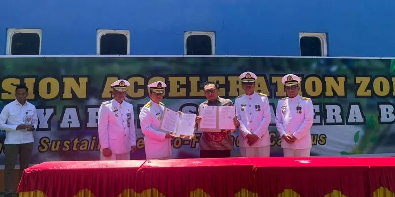  Nota Kesepahaman (MoU) yang berlangsung di Politeknik Pelayaran Sumatera Barat, Padang Pariaman, Sabtu (9/5/2026).  (Foto: Pemkab Pasbar)