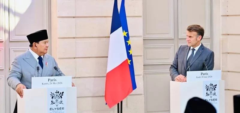Presiden Republik Indonesia Prabowo Subianto melakukan kunjungan kenegaraan ke Istana Élysée, Paris, Prancis, Kamis (28/05/2026).  (Foto: Setneg RI)