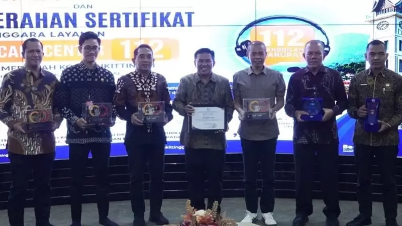 Peresmian layanan darurat dilaksanakan di Bukittinggi Command Center (BCC), Sabtu (20/6/2026).