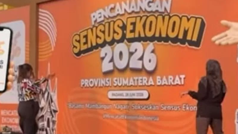 Badan Pusat Statistik (BPS) Provinsi Sumatera Barat resmi mencanangkan pelaksanaan Sensus Ekonomi 2026 (SE2026) bersama Pemerintah Provinsi Sumatera Barat pada Minggu (28/6/2026) mulai pukul 06.00 WIB. (Foto: BPS Sumbar)