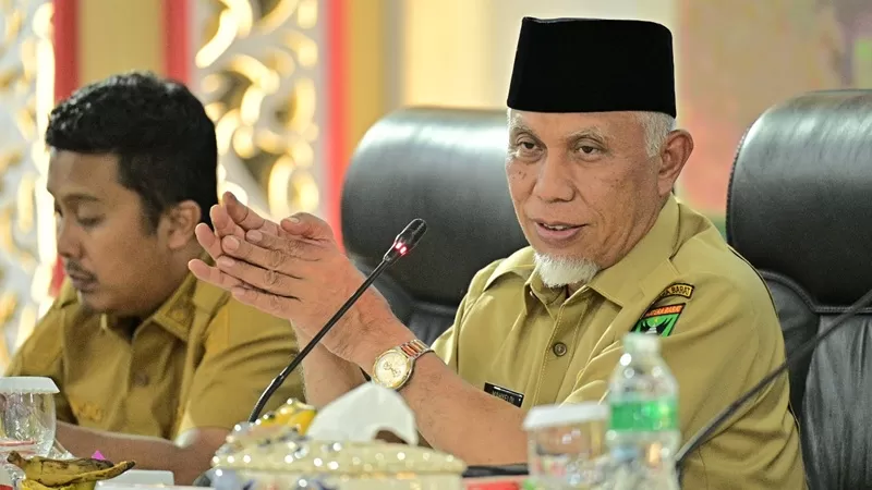 Gubernur Sumatera Barat Mahyeldi di Istana Bung Hatta, Bukittinggi. Senin (29/6/2026).