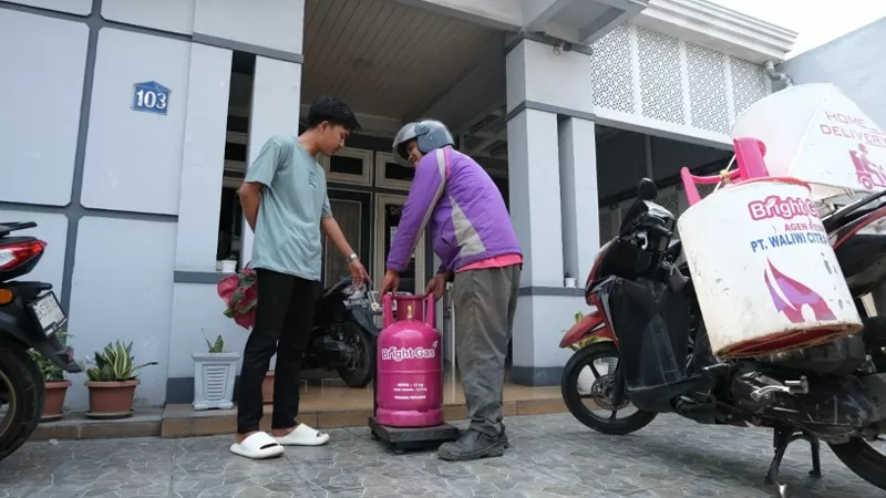 Ilustrasi penyaluran Bright Gas. (Dok. Pertamina Patra Niaga)