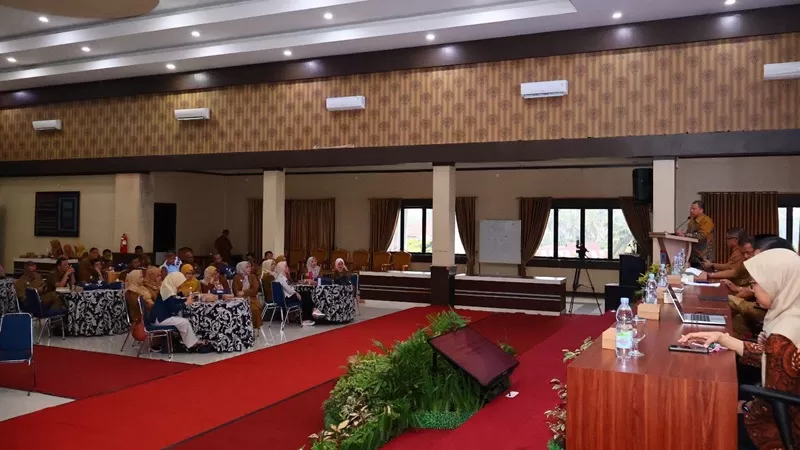 kegiatan Monitoring Implementasi Indikator Kabupaten/Kota Ber-Aksi yang dilaksanakan Komisi Pemberantasan Korupsi (KPK) RI di Aula Josrizal Zain, Balai Kota Payakumbuh, Selasa (7/7/2026). (Foto: Pemko Payakumbuh)