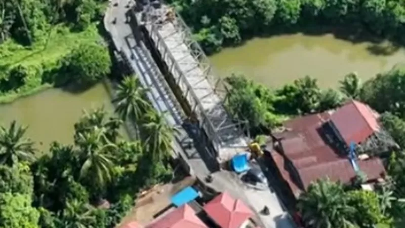 Rehabilitasi Jembatan Jeruai yang berada di ruas Jalan Nasional Bukit Putus, batas Kota Padang. (Foto: BPJN Sumbar)
