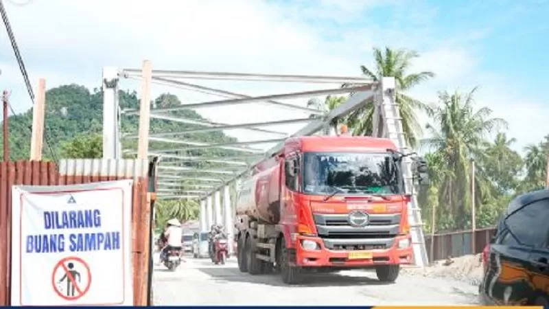 Jembatan Jeruai yang berada di ruas Jalan Nasional Bukit Putus–Batas Kota Padang kini kembali dibuka dan sudah dapat dilalui seluruh jenis kendaraan. (Foto: BPJN Sumbar)