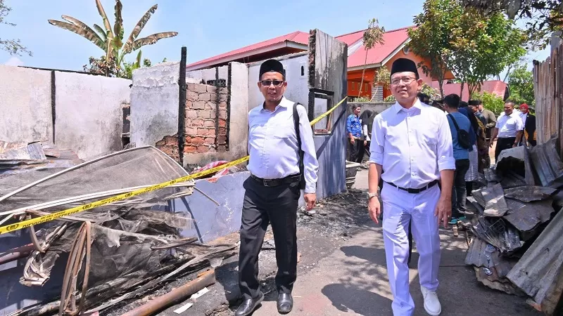 Wali Kota Payakumbuh Zulmaeta langsung mendatangi lokasi setelah memimpin upacara peringatan HUT ke-81 Kemerdekaan Republik , Senin (17/8/2026). (Foto: Pemko Payakumbuh)