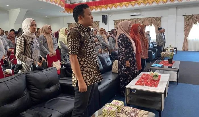  Sosialisasi Gerakan Masyarakat Hidup Sehat (Germas) yang digelar di Aula Kantor Bupati Pasaman Barat, Jumat (7/8/2026).  (Foto: Pemkab Pasbar)