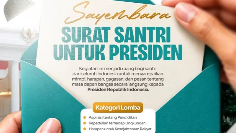 Para santri mendapat kesempatan menyampaikan gagasan, harapan, hingga pandangan tentang masa depan Indonesia melalui surat yang ditujukan langsung kepada Presiden Republik Indonesia.  (Foto: Kemenag)
