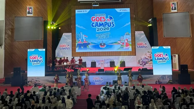 Pertamina Goes to Campus (PGTC) 2026 Regional Sumbar yang digelar di Auditorium Universitas Andalas, Limau Manih, Kota Padang, Jumat (4/9/2026) pagi. (Dok. Diskominfo Padang)