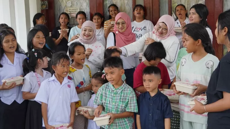 Pertamina Patra Niaga Sumbagut menggelar kegiatan memasak dengan Bright Gas di Lapangan Merdeka Medan, Minggu (6/9/2026) pagi. Sebanyak 750 porsi makanan dimasak di Medan sebagai bagian dari kegiatan serentak 8.100 porsi di delapan kota Indonesia. (Dok. PPN Sumbagut)