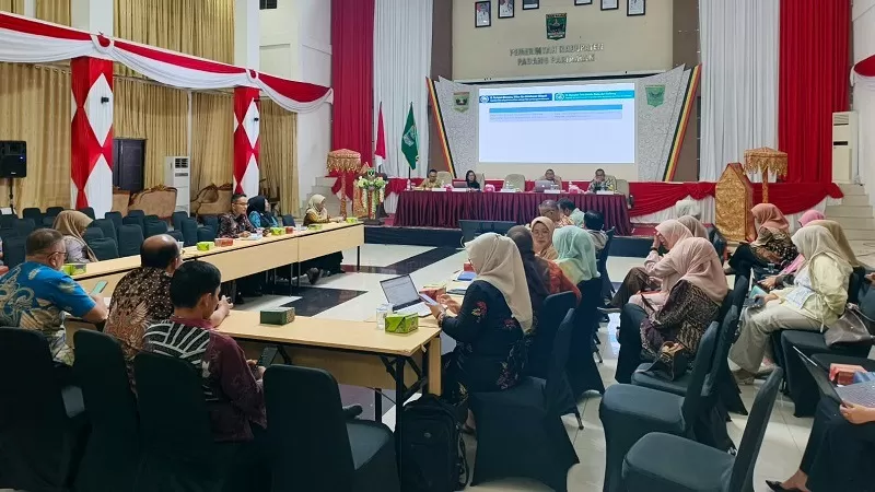 Pemerintah Kabupaten Padang Pariaman menggelar Rapat Koordinasi (Rakor) Percepatan Pertumbuhan Ekonomi dan Pengendalian Inflasi Tahun 2026 di Hall IKK Parit Malintang, Kamis (3/9/2026). (Foto: Pemkab Padang Pariaman)