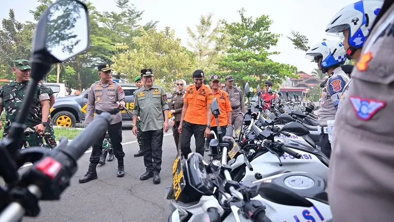  Apel Gabungan Siaga Bencana dan Harkamtibmas Kota Payakumbuh 2026 yang digelar di halaman Balai Kota Payakumbuh, Senin (7/9/2026).  (Foto: Pemko Payakumbuh)