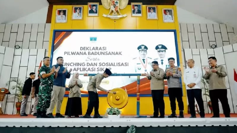 Deklarasi kesiapan Pilwana Serentak tersebut digelar di Padang Aro, Rabu (30/9/2026). (Foto: Pemkab Solsel)