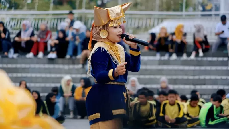 Car Free Day (CFD) Padang Aro, Kabupaten Solok Selatan, tidak hanya menjadi lokasi masyarakat berolahraga pada Minggu pagi (20/9/2026). (Foto: Pemkab Solsel)