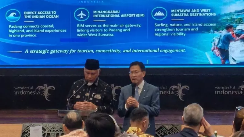 KADIN Indonesia Monthly Economic Diplomacy Breakfast yang digelar di Gedung Sapta Pesona, Kementerian Pariwisata, Jakarta, Jumat (11/9/2026). (Foto: Pemprov Sumbar)