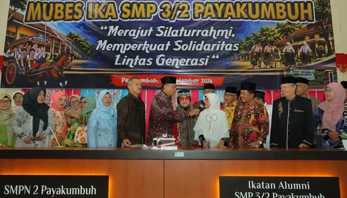 Musyawarah Besar (Mubes) I Ikatan Alumni SMP 3/2 Payakumbuh yang digelar di aula sekolah, Sabtu (26/9/2026). (Foto: Pemko Payakumbuh)