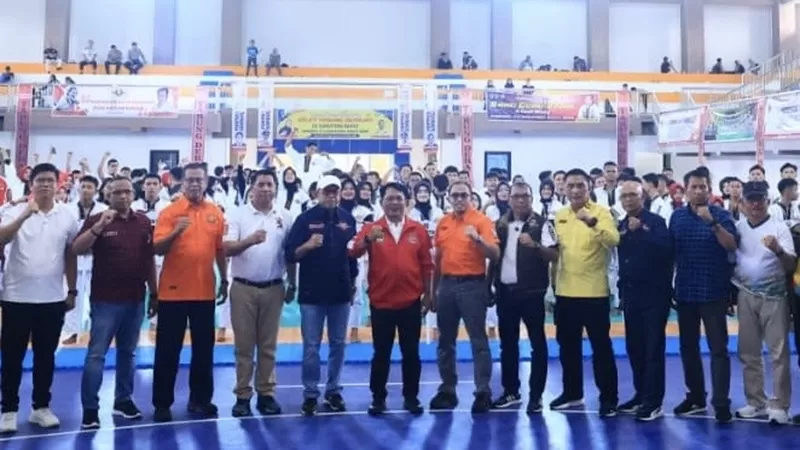 Kontingen Kabupaten Padang Pariaman mengakhiri kompetisi cabang olahraga (cabor) Tarung Derajat Pekan Olahraga Provinsi (Porprov) XVI Sumatera Barat 2026 dengan mengoleksi lima medali. (Foto: Pemkab Padang Pariaman)