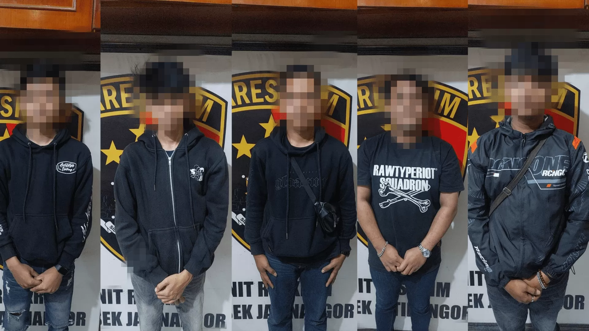 Lima Riders Balap Liar di Depan PT.Kahatex yang Diamankan Polisi (Foto : Humas Polres Sumedang) 