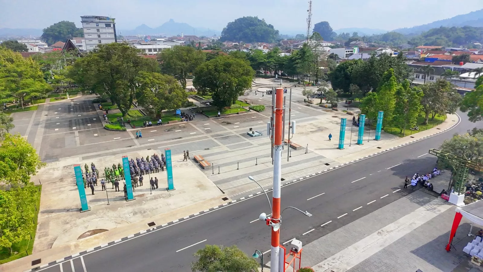 Potret Tiang Jaga atau Smart Tole yang telah diresmikan oleh Bupati Dony Pada Rabu (7/1/2026) pagi.
