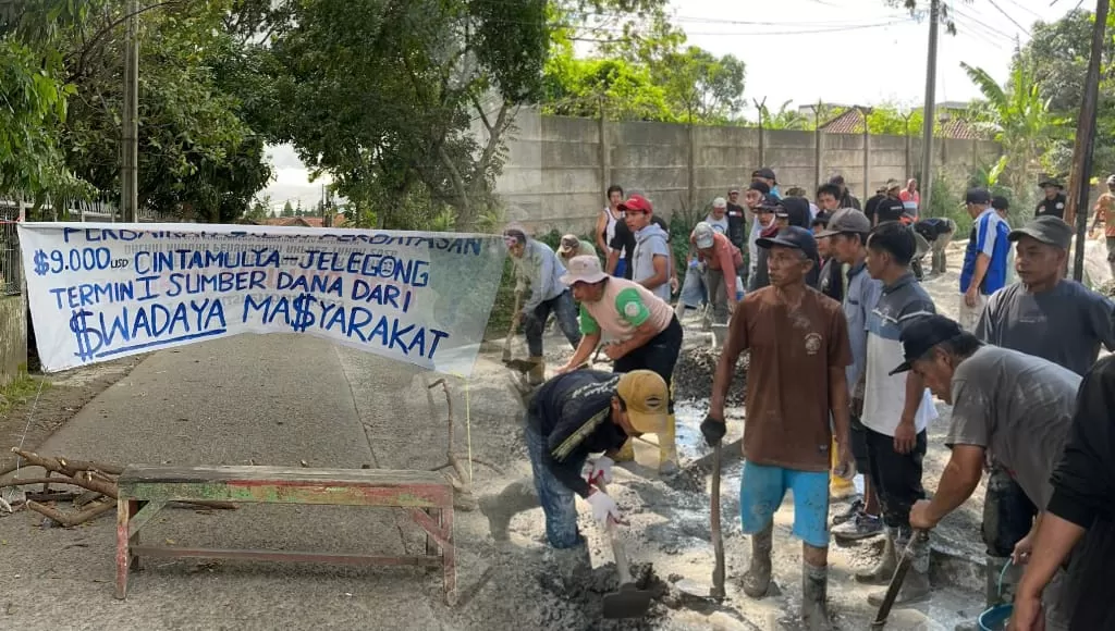 Kegiatan Perbaikan Jalan Cipasir - Jelegong (Foto: Istimewa)