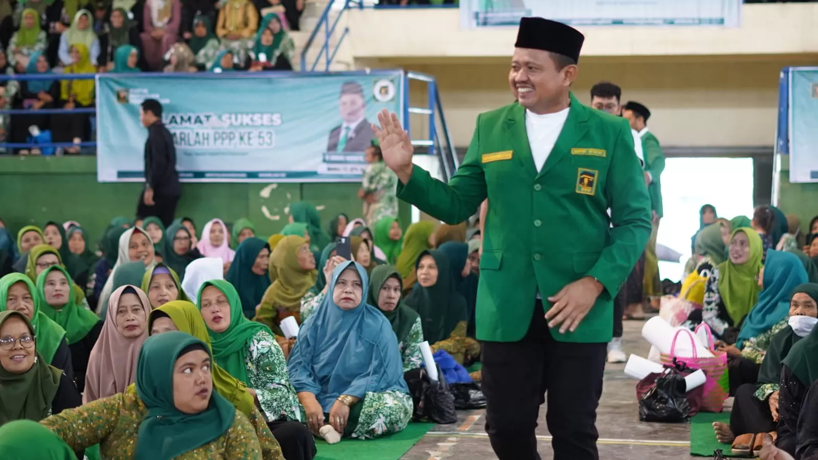 Bupati Sumedang Dony Ahmad Munir di Acara Harlah PPP di Sumedang, Minggu (18/1/2026)