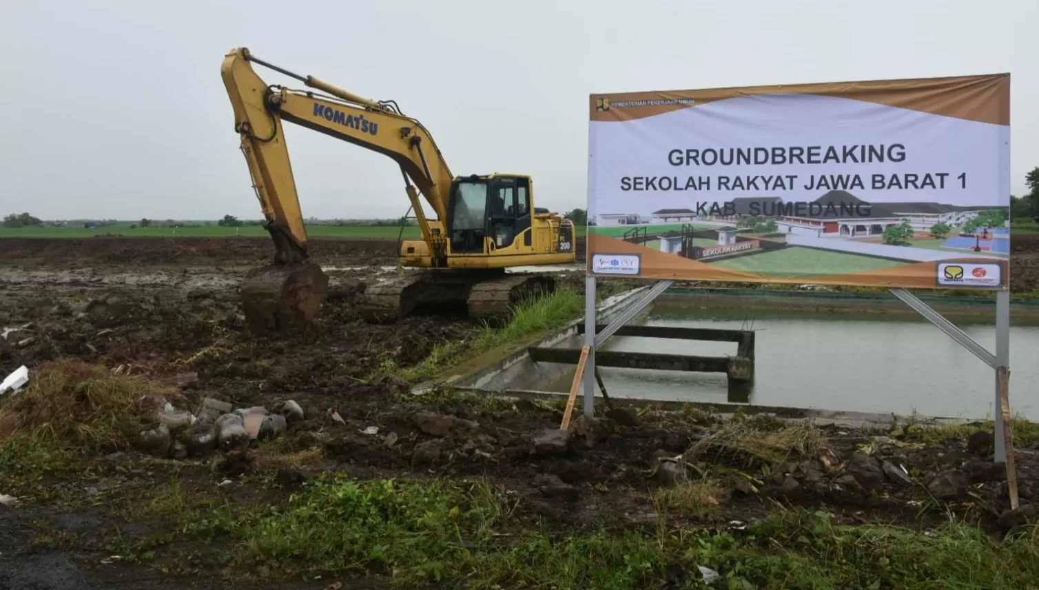 Groundbreaking Pembangunan Sekolah Rakyat di Sumedang (Foto : Istimewa) 