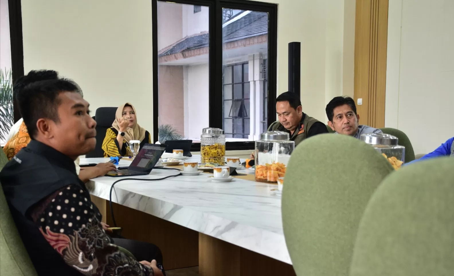 Audiensi BRIN dan Pemkab Sumedang Membahas Aplikasi Pencegahan Bencana, di Ruang Rapat Sekda Sumedang (Foto : Istimewa) 