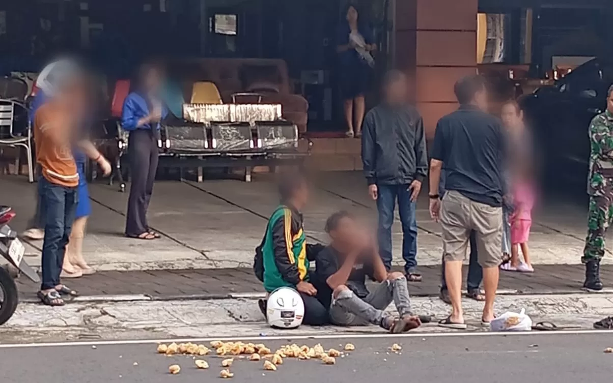 TKP Kecelakaan Lawan Arah di Jalan Tengah Sumedang, Kecamatan Sumedang Utara (Foto : Istimewa) 