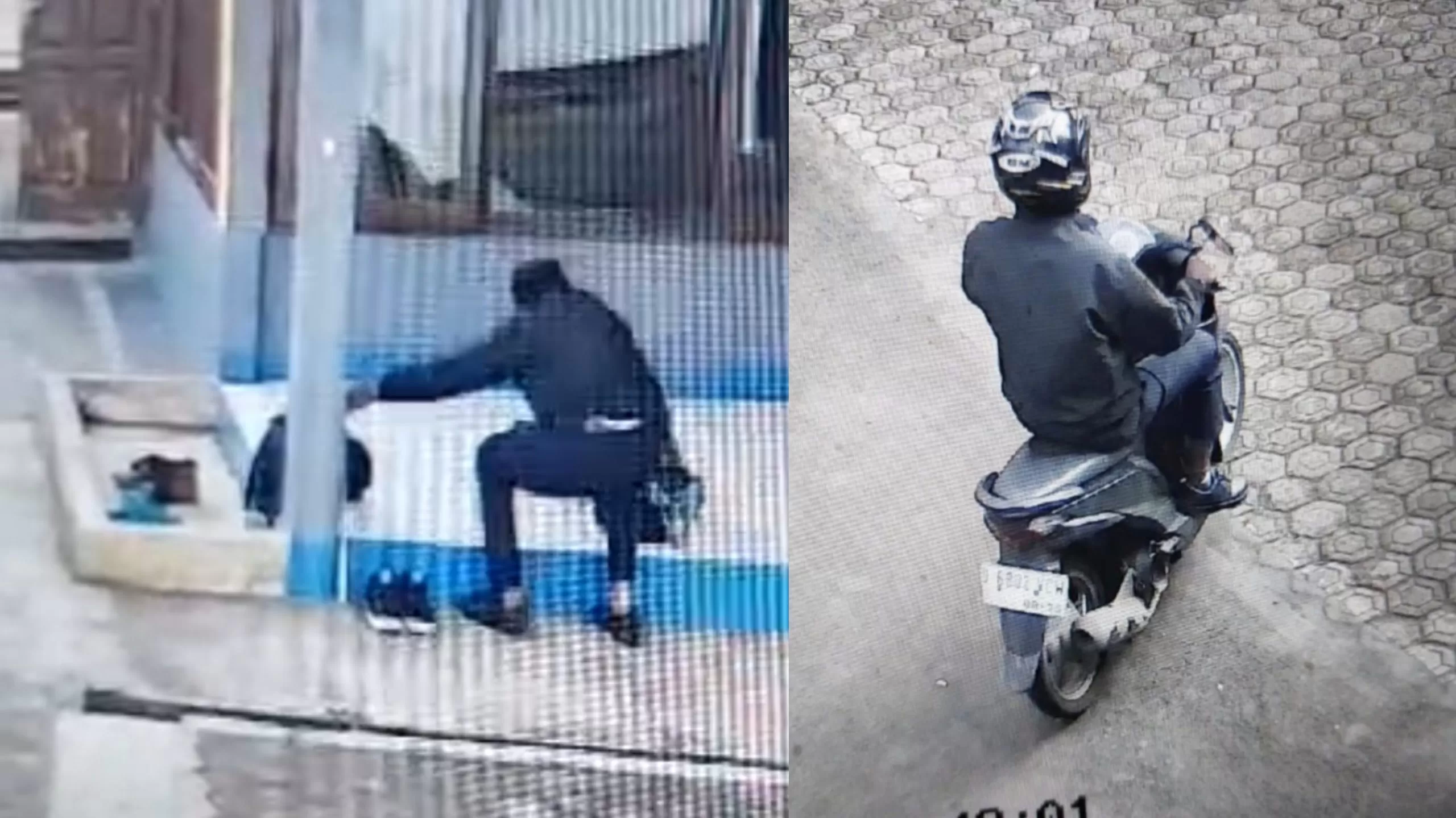 Pelaku maling tas berisi laptop saat menjalankan aksinya di lingkungan SMAN Rancakalong. (Foto : Rekaman CCTV/Istimewa)