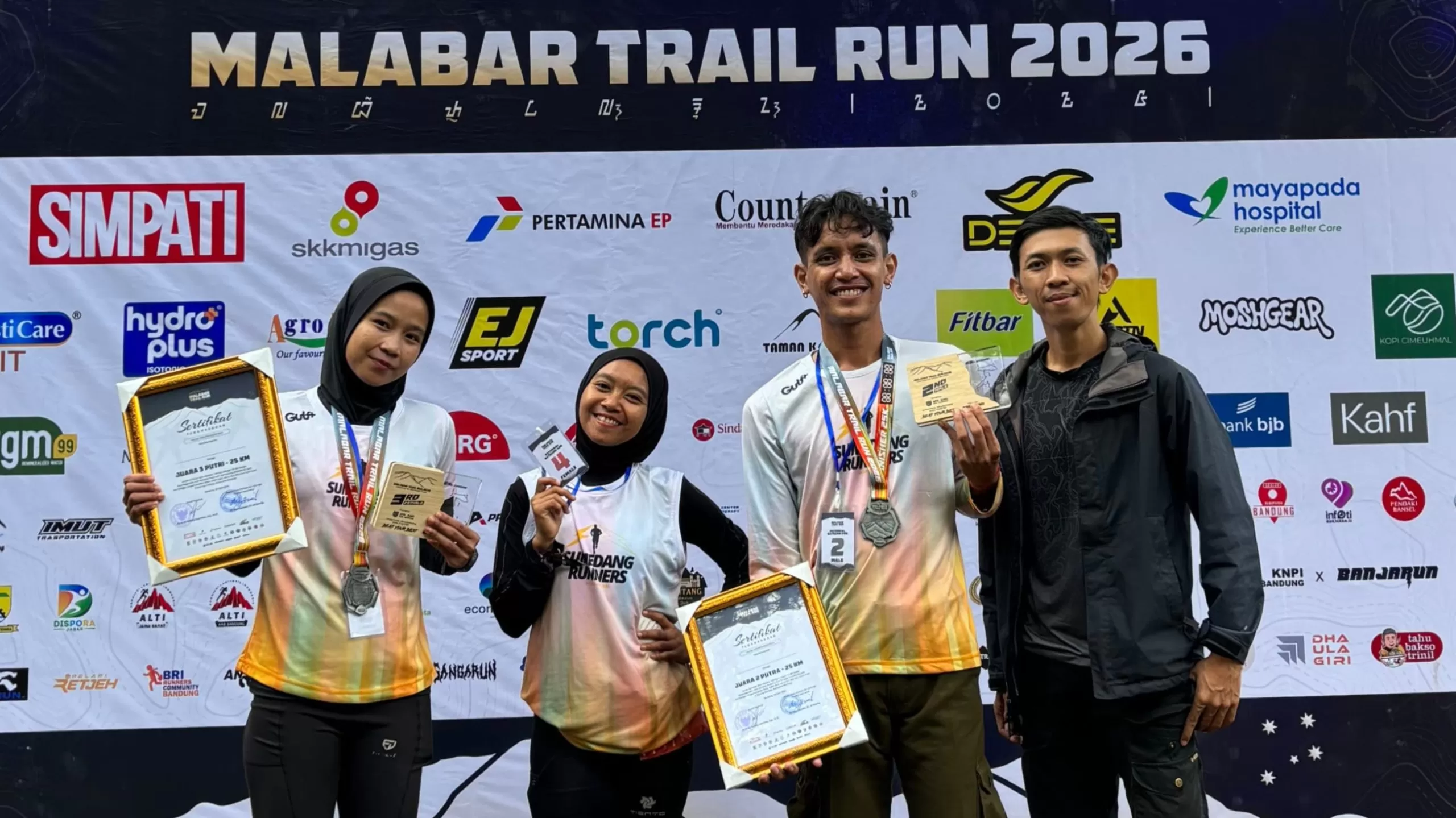 Kontingen Sumedang saat mengikuti Malabar Trail Run 2026. (Foto : Istimewa)