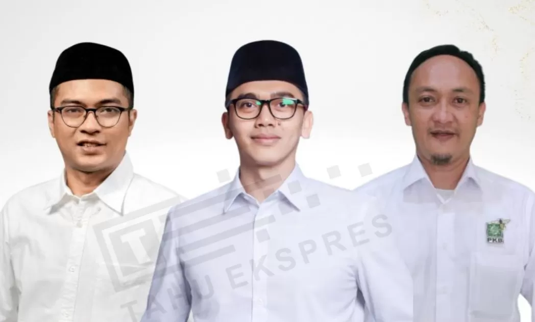 Tiga kandidat Ketua PKB Sumedang Taufik Nurrohim (kiri), Acep Komarudin Hidayat (tengah), dan Agung Gundara (kanan). (Foto : Istimewa)