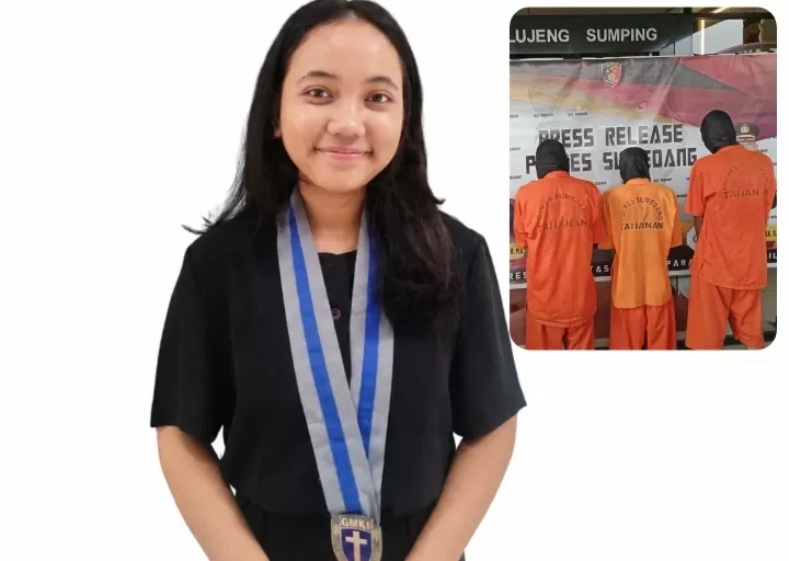Ketua GMKI Sumedang Natau Lasniroha Sinaga. Tersangka Kasus Penjambretan Mahasiswi Unpad  (pojok kanan atas) (Foto : Istimewa) 