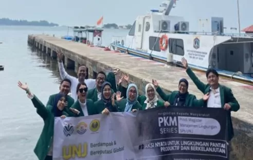 Manajemen Lingkungan Sekolah Pascasarjana Universitas Negeri Jakarta (SPs UNJ) memperingati World Ocean Day 2026 yang digelar Kementerian Lingkungan Hidup/Badan Pengendalian Lingkungan Hidup Republik Indonesia (KLH/BPLH RI) (Foto : Istimewa) 