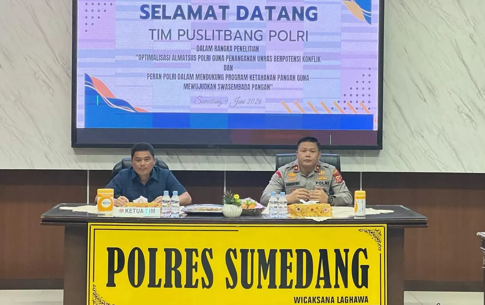 Penelitian terkait optimalisasi penggunaan alat material khusus (almatsus) dalam penanganan unjuk rasa dan potensi konflik, serta peran Polri dalam mendukung program ketahanan pangan nasional (Foto : Istimewa) 