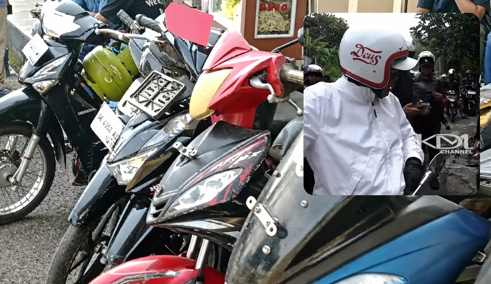 Barang Bukti Sepeda Motor yang Diamankan oleh Polres Sumedang (Foto : Istimewa) 