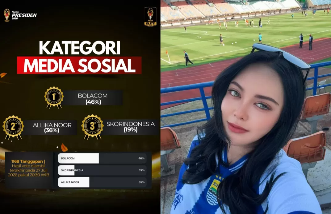 Postingan officialpialapresiden, pengumuman pemenang lomba (kiri). Allika Noor Al Arsyahbani  (Foto : Istimewa) 