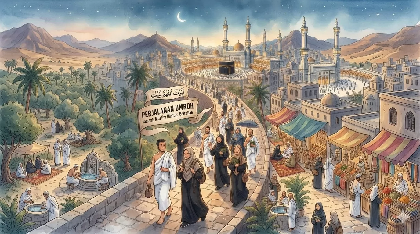 Ilustrasi jamaah umroh di Makkah, Minggu (2/8/2026).