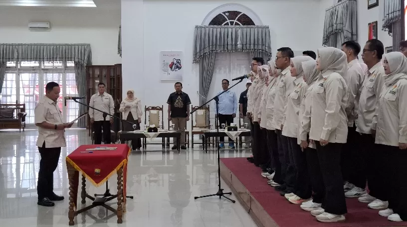 Momen pelantikan Kormi Sumedang, di Gedung Negara Kabupaten Sumedang, Sabtu (22/08/2026). (Foto-Ist) 