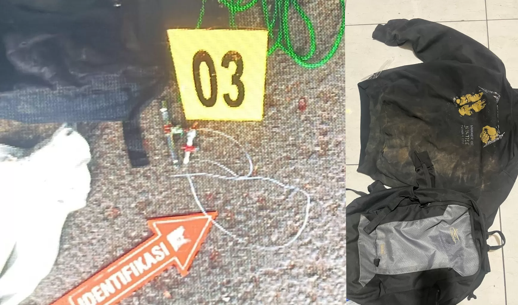 Barang Bukti Kasus Dugaan Pembunuhan yang Berhasil Diamankan Polisi ( Foto : Istimewa) 