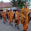 Puluhan Biksu dari Thailand yang Melakukan Ritual Thudong Jalan Kaki Sudah Sampai di Candi Borobudur