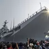 Kapal Induk ITS Giuseppe Garibaldi tiba di pelabuhan Tanjung Periuk