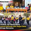 Perkokoh Sinergitas di Perbatasan, Brimob Batalyon A Pelopor dan Kejari Belu Gelar Senam Bersama