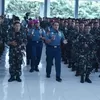 Satgas Pamtas RI PNG Korps RPS Marinir Terima Arahan Irjen TNI