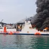 KMP Batumandi Terbakar Saat Hendak Sandar di Merak, 420 Penumpang Berhasil Dievakuasi