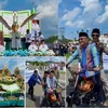 Naik Motor Tua di Pawai Ta'aruf MTQ Tingkat Provinsi, Kekompakan Bupati, Wabup dan Ketua DPRD Konawe Curi Perhatian